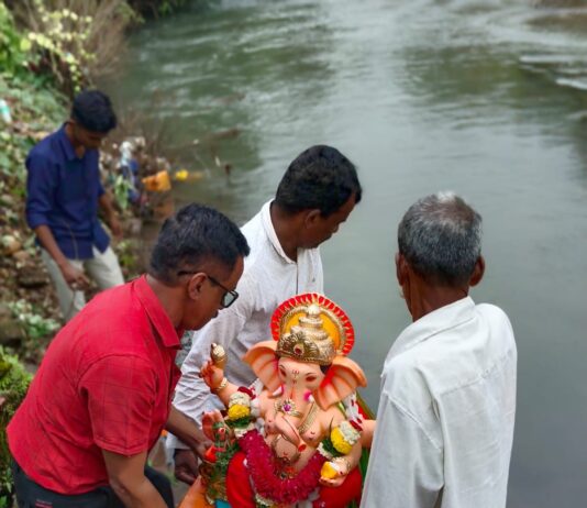 “येईन पुढच्या वर्षी लवकर,भाव मनीचा खरा राहू दे | आभाळागत माया तुझी, लेकरावर राहू दे– भाविकांची बाप्पाला प्रार्थना !