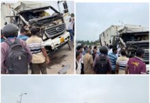 मुंबई–गोवा महामार्गावर कापसाळ गोसावी स्टॉप येथे अपघात; आयशर चालक जखमी