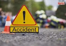 Ganpati miravnuk accident : छत्रपती संभाजीनगरमधील भीषण अपघात; गणपती मिरवणुकीत कंटेनर घुसल्याने दोन गणेशभक्त ठार, १२ जण जखमी