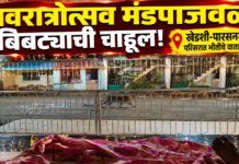 रत्नागिरीतील खेडशी-पारसनगर परिसरात नवरात्रोत्सव मंडपाजवळ पहाटे बिबट्याची चाहूल
