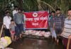 आडेली गावात भाजप युवा मोर्चा तर्फे बंधारा घालून पाणी अडवा पाणी जिरवाचा संदेश