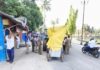 रामेश्वर प्लाझा परिसरात अतिक्रमण केलेल्या टपऱ्यांवर प्रशासनाचा हातोडा