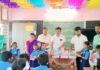 संदीप चौकेकर यांच्या वाढदिवसानिमित्त हळवलमधील तीन शाळांतील विद्यार्थ्यांना वह्या व खाऊवाटप