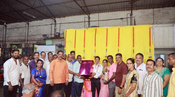 बस मेकॅनिक संतोष कदम यांचा सेवानिवृत्तीपर शुभेच्छा कार्यक्रम उत्साहात