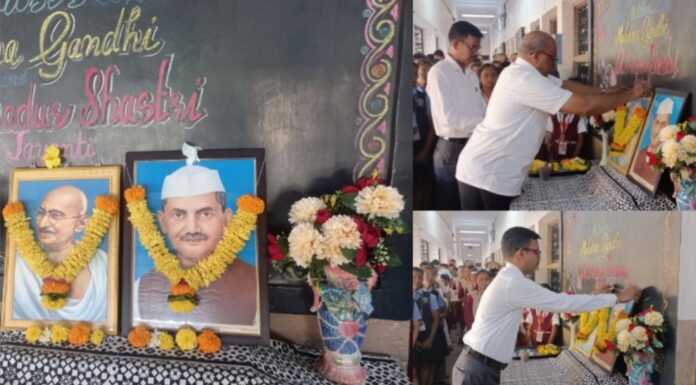 एल.टी.टी. स्कूलमध्ये महात्मा गांधी व लालबहादूर शास्त्री जयंती उत्साहात साजरी