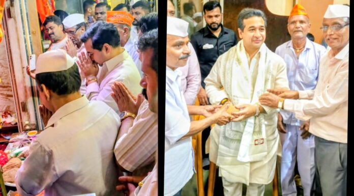 पालकमंत्री नितेश राणे यांची फोंडाघाट अखंड हरिनाम सप्ताह निमित्त राधाकृष्ण मंदिराला भेट !