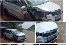 Breaking :मुंबई-गोवा महामार्गावर बोरघर येथे अर्टिगाची जेसीबीला जोरदार धडक; २२ वर्षीय युवक जखमी