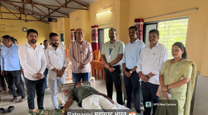 सेवा संकल्प अभियान अंतर्गत गुहागरात रक्तदान व आरोग्य शिबिर