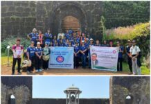 रायगड किल्ल्यावर घरडा इन्स्टिट्यूटच्या NSS स्वयंसेवकांचे स्वच्छता अभियान