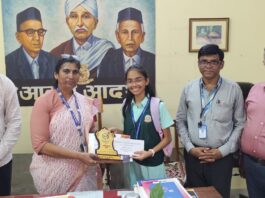 पटवर्धन हायस्कूलच्या रमा कानविंदे हिचे ‘शब्दवेध’ अभिवाचन स्पर्धेत यश!
