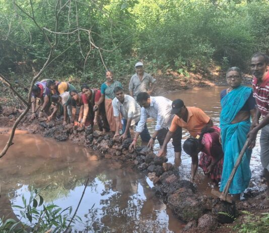 कारूळमध्ये बंधारे मोहीमेला ग्रामस्थांचा उस्फुर्त सहभाग