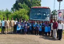 लांजा बस स्थानकातून वेरवली खुर्द पडवण-लांजा एसटीचा शुभारंभ
