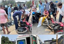 मुंबई-गोवा महामार्गावर कापसाल येथे दुचाकी घसरून अपघात; महिला जखमी