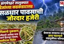संगमेश्वर तालुक्यात विजांच्या कडकडाटासह मुसळधार पावसाची जोरदार हजेरी